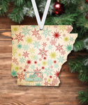 State of Arkansas Shaped Sublimation Hardboard Single Sided Ornament