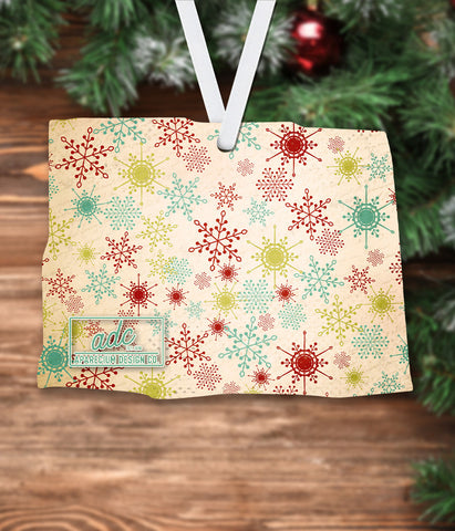 State of Colorado Shaped Sublimation Hardboard Single Sided Ornament