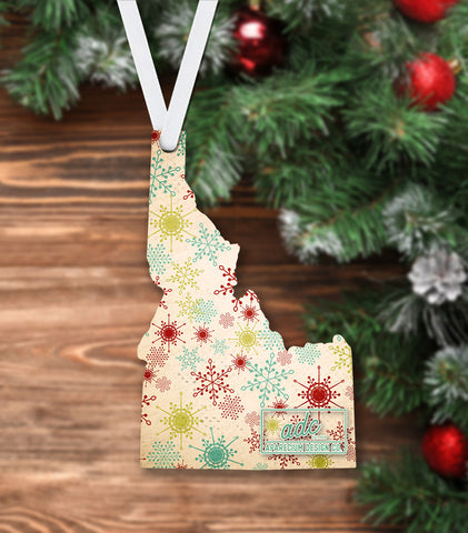 State of Idaho Shaped Sublimation Hardboard Single Sided Ornament