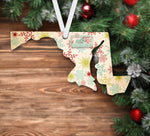 State of Maryland Shaped Sublimation Hardboard Single Sided Ornament