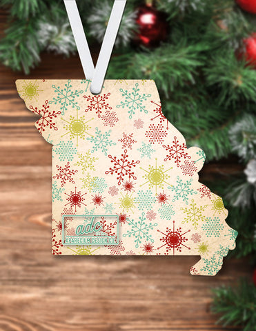 State of Missouri Shaped Sublimation Hardboard Single Sided Ornament